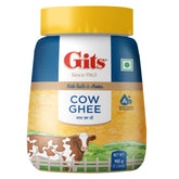 Natural Premium Desi Cow Ghee By Gits | Good Source Of Vitamin A, Delicious Healthy & Nutritious Pure Cow Ghee Perfect For Glowing Skin | (1 Litre) 33.8 Ounce | Jar Pack